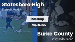 Matchup: Statesboro High vs. Burke County  2017