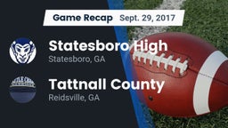 Recap: Statesboro High vs. Tattnall County  2017