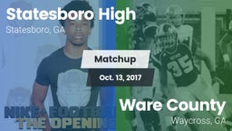 Matchup: Statesboro High vs. Ware County  2017
