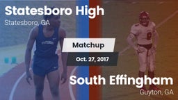 Matchup: Statesboro High vs. South Effingham  2017