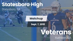 Matchup: Statesboro High vs. Veterans  2018