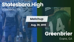 Matchup: Statesboro High vs. Greenbrier  2019
