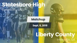 Matchup: Statesboro High vs. Liberty County  2019