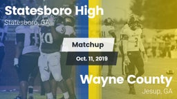 Matchup: Statesboro High vs. Wayne County  2019