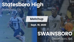 Matchup: Statesboro High vs. SWAINSBORO  2020