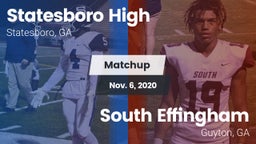 Matchup: Statesboro High vs. South Effingham  2020