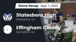 Recap: Statesboro High vs. Effingham County  2023