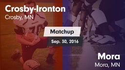 Matchup: Crosby-Ironton vs. Mora  2016