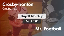 Matchup: Crosby-Ironton vs. Mr. Football 2016