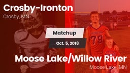 Matchup: Crosby-Ironton vs. Moose Lake/Willow River  2018