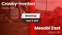 Matchup: Crosby-Ironton vs. Mesabi East  2019