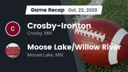 Recap: Crosby-Ironton  vs. Moose Lake/Willow River  2020