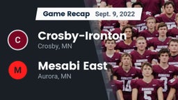 Recap: Crosby-Ironton  vs. Mesabi East  2022