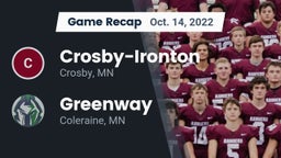 Recap: Crosby-Ironton  vs. Greenway  2022