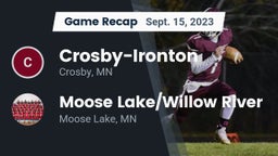 Recap: Crosby-Ironton  vs. Moose Lake/Willow River  2023