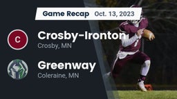 Recap: Crosby-Ironton  vs. Greenway  2023