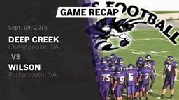 Recap: Deep Creek  vs. Wilson  2016