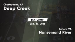 Matchup: Deep Creek vs. Nansemond River  2016