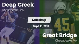 Matchup: Deep Creek vs. Great Bridge  2018