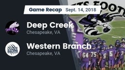 Recap: Deep Creek  vs. Western Branch  2018