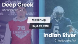 Matchup: Deep Creek vs. Indian River  2018