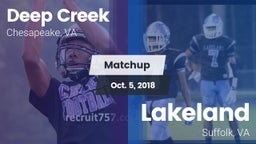 Matchup: Deep Creek vs. Lakeland  2018
