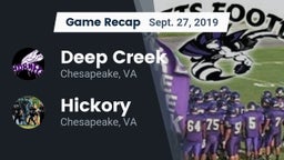 Recap: Deep Creek  vs. Hickory  2019