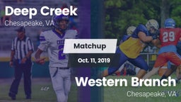 Matchup: Deep Creek vs. Western Branch  2019