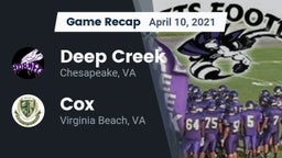 Recap: Deep Creek  vs. Cox  2021