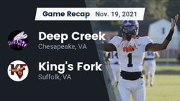 Recap: Deep Creek  vs. King's Fork  2021