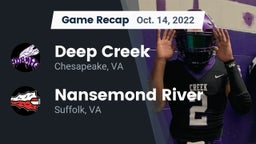 Recap: Deep Creek  vs. Nansemond River  2022