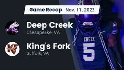 Recap: Deep Creek  vs. King's Fork  2022