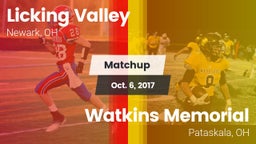 Matchup: Licking Valley vs. Watkins Memorial  2017