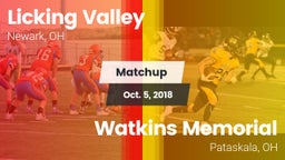 Matchup: Licking Valley vs. Watkins Memorial  2018
