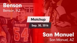 Matchup: Benson vs. San Manuel  2016