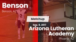 Matchup: Benson vs. Arizona Lutheran Academy  2017