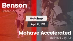 Matchup: Benson vs. Mohave Accelerated  2017