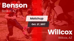 Matchup: Benson vs. Willcox  2017