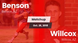 Matchup: Benson vs. Willcox  2018