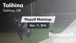 Matchup: Talihina vs. Barnsdall  2016