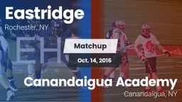 Matchup: Eastridge vs. Canandaigua Academy  2016