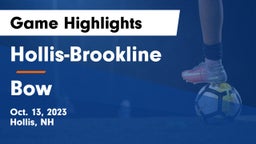 Hollis-Brookline  vs Bow Game Highlights - Oct. 13, 2023