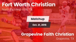 Matchup: Fort Worth Christian vs. Grapevine Faith Christian  2016