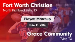 Matchup: Fort Worth Christian vs. Grace Community  2016