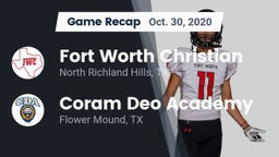 Recap: Fort Worth Christian  vs. Coram Deo Academy  2020
