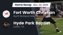 Recap: Fort Worth Christian  vs. Hyde Park Baptist  2020