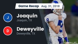 Recap: Joaquin  vs. Deweyville  2018