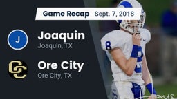 Recap: Joaquin  vs. Ore City  2018