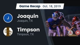Recap: Joaquin  vs. Timpson  2019