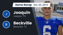 Recap: Joaquin  vs. Beckville  2019